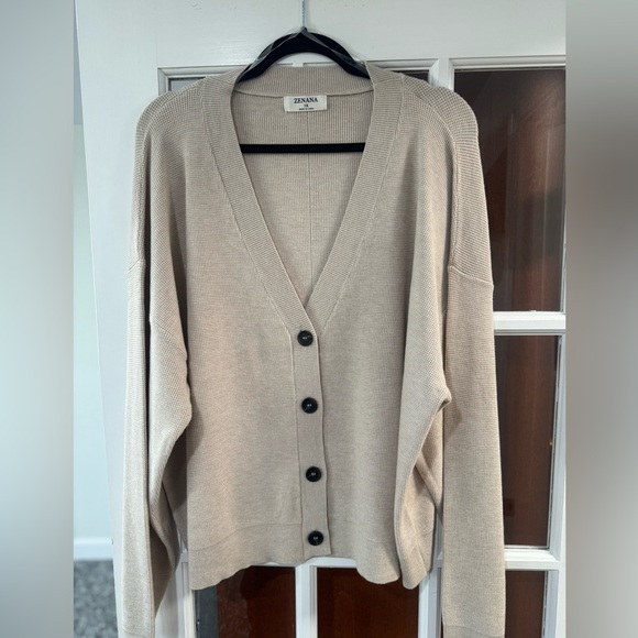 Zenana Button Down Wool Cardigan Sweater main image 1